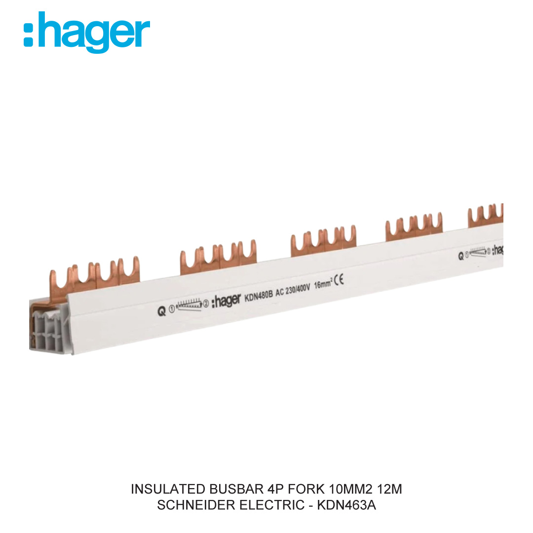 INSULATED BUSBAR 4P FORK 10MM2 12M