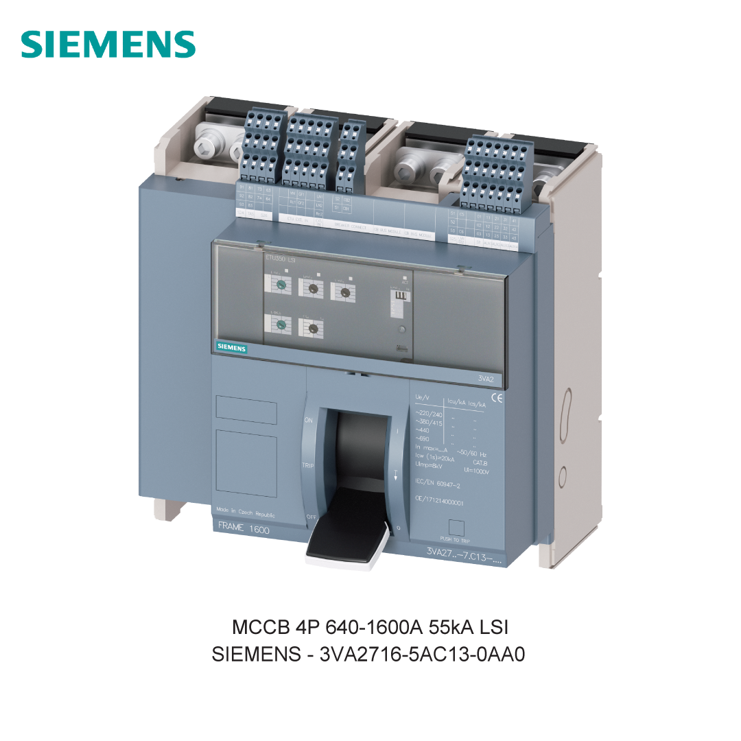 MCCB 4P 640-1600A 55kA LSI