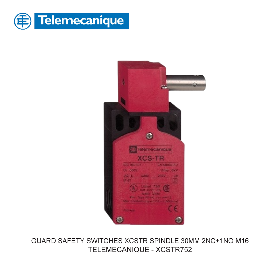 GUARD SAFETY SWITCHES XCSTR SPINDLE 30MM 2NC+1NO M16