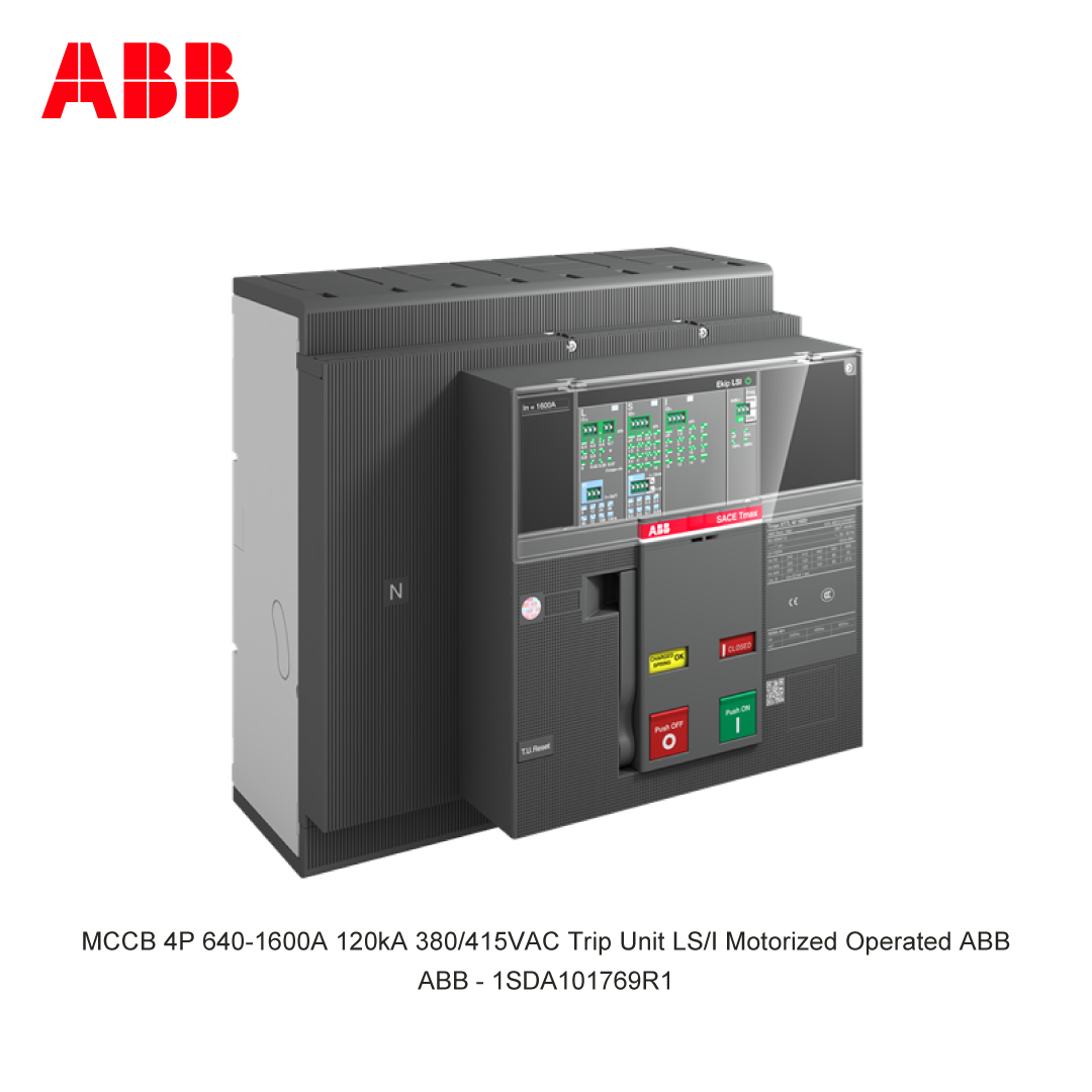 MCCB 4P 640-1600A 120kA 380/415VAC Trip Unit LS/I Motorized Operated ABB