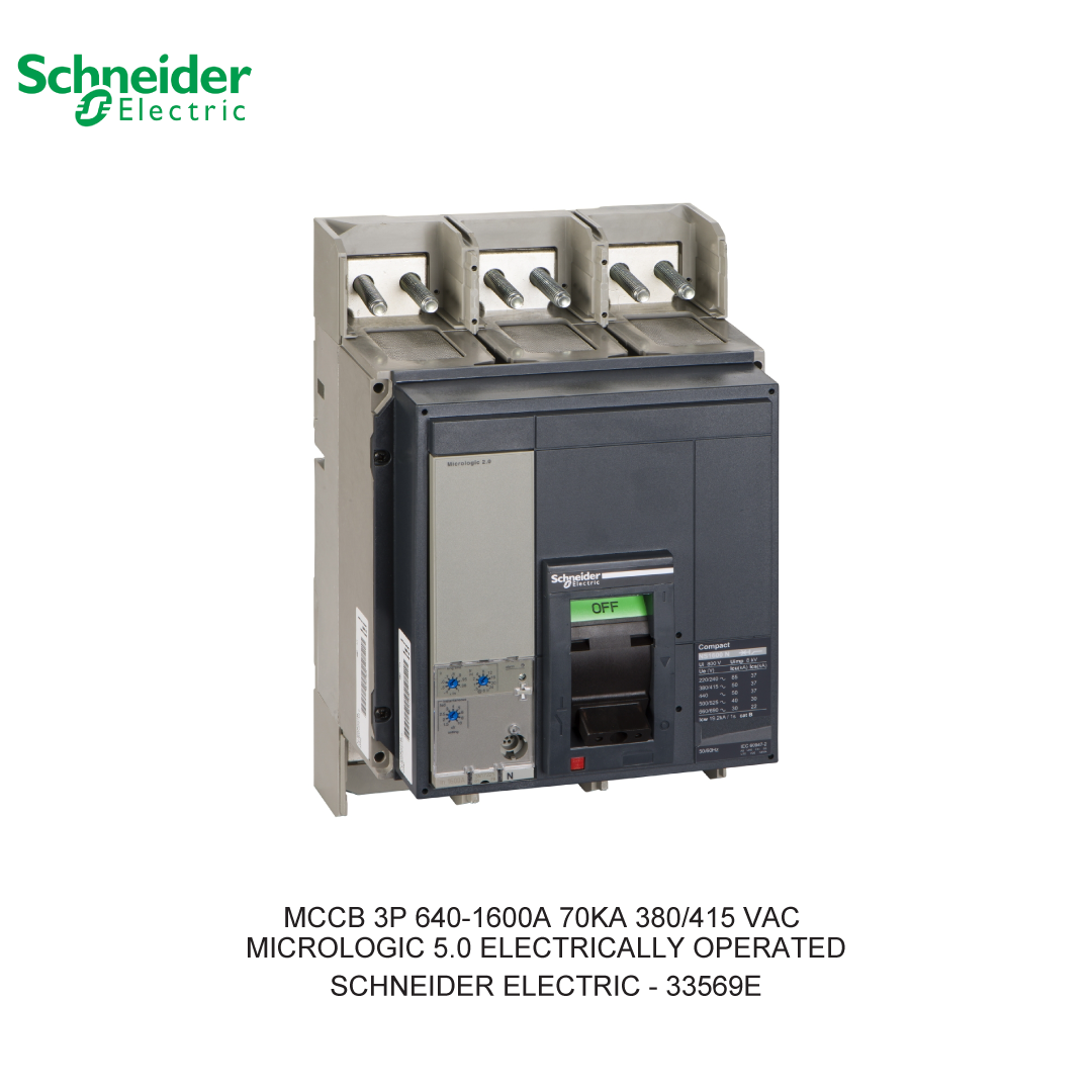 MCCB 3P 640-1600A 70KA 380/415VAC MICROLOGIC 5.0 ELECTRICALLY OPERATED