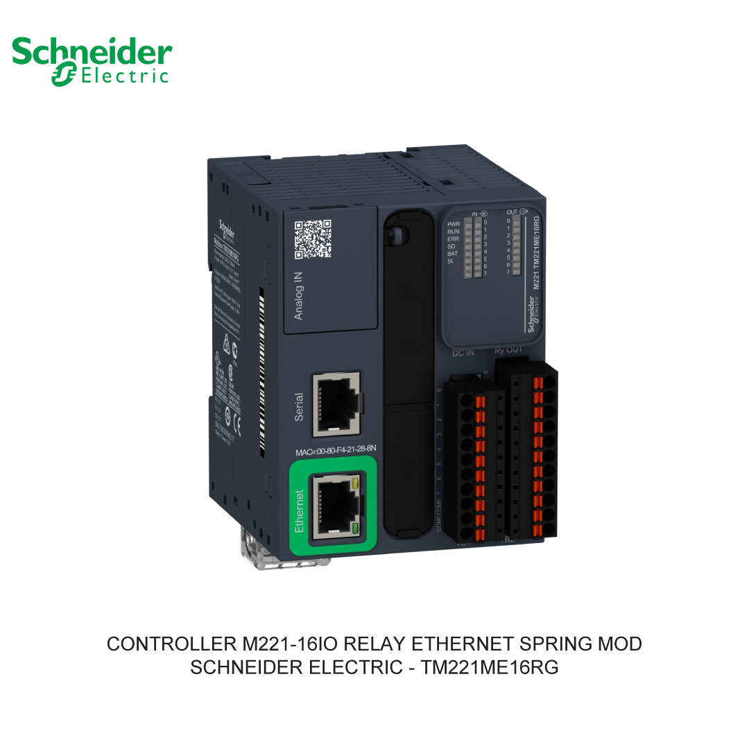 CONTROLLER M221-16IO RELAY ETHERNET SPRING MOD