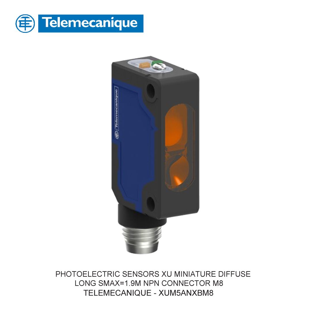 PHOTOELECTRIC SENSORS XU MINIATURE DIFFUSE LONG SMAX=1.9M NPN CONNECTOR M8