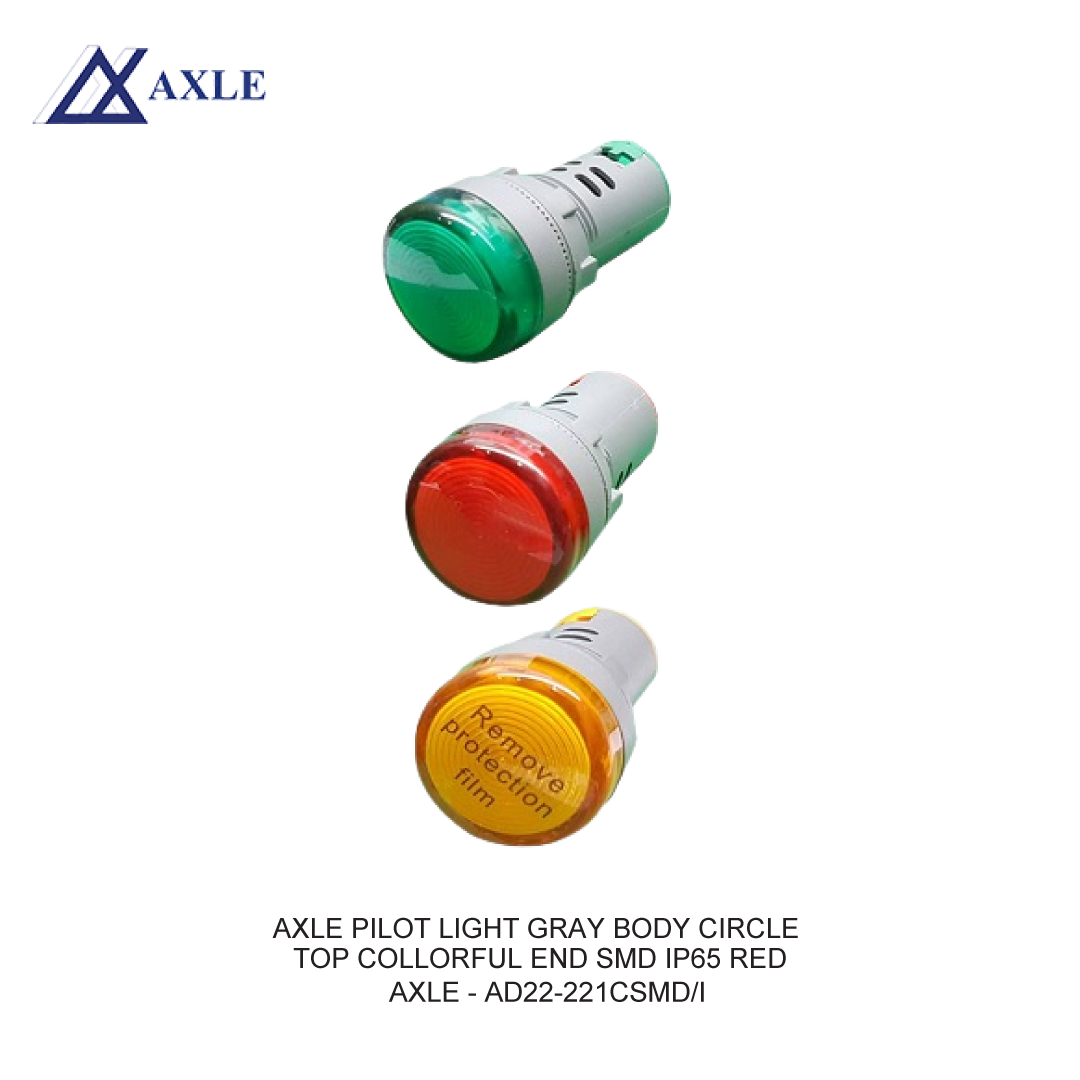 AXLE PILOT LIGHT GRAY BODY CIRCLE TOP COLLORFUL END SMD IP65 RED