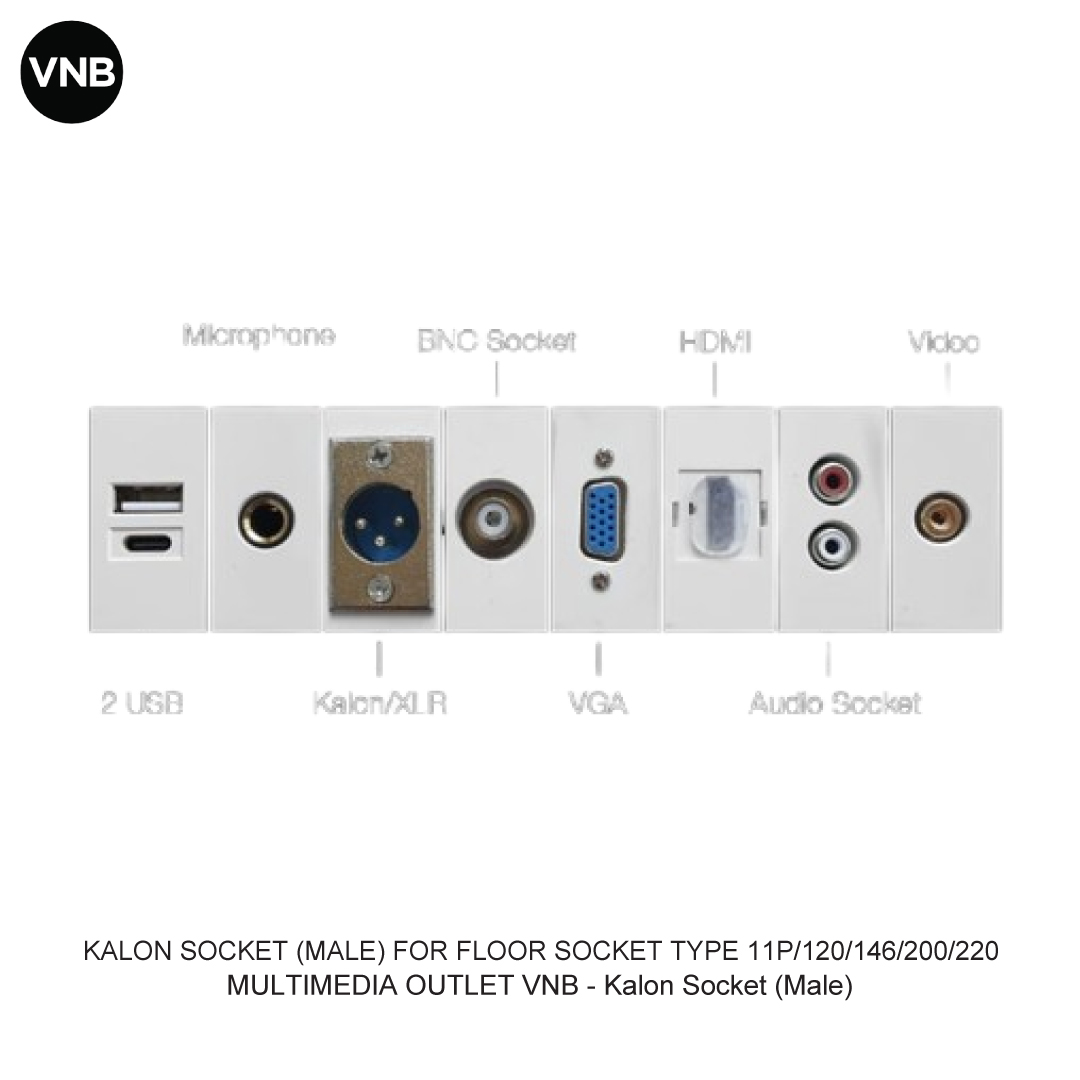 KALON SOCKET (MALE) FOR FLOOR SOCKET TYPE 11P/120/146/200/220