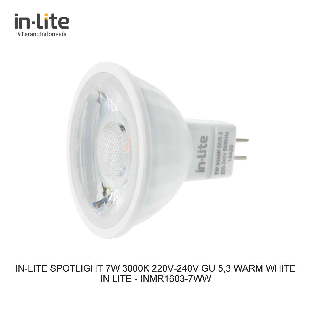IN-LITE SPOTLIGHT 7W 3000K 220V-240V GU 5,3