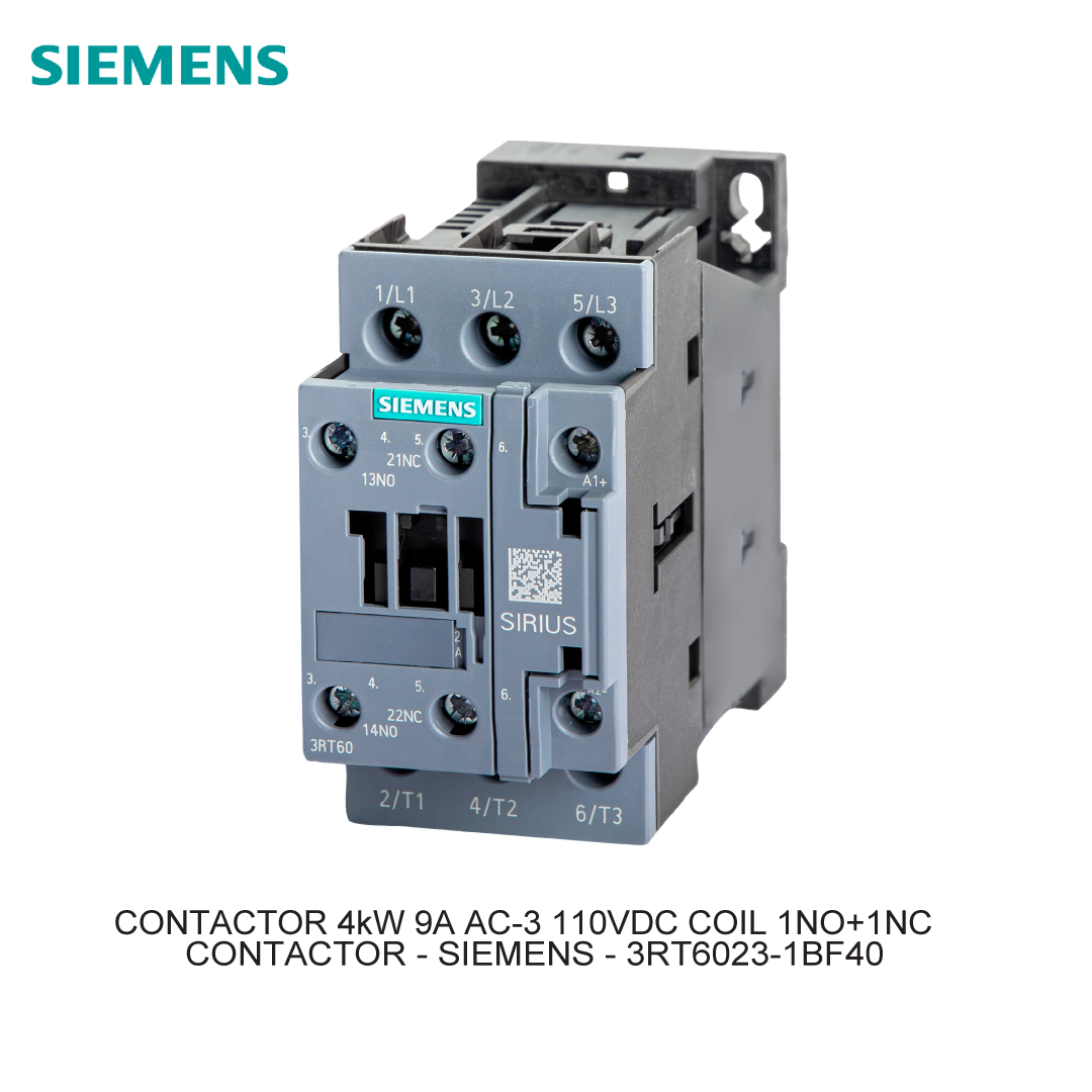 CONTACTOR 4kW 9A AC-3 110VDC COIL 1NO+1NC