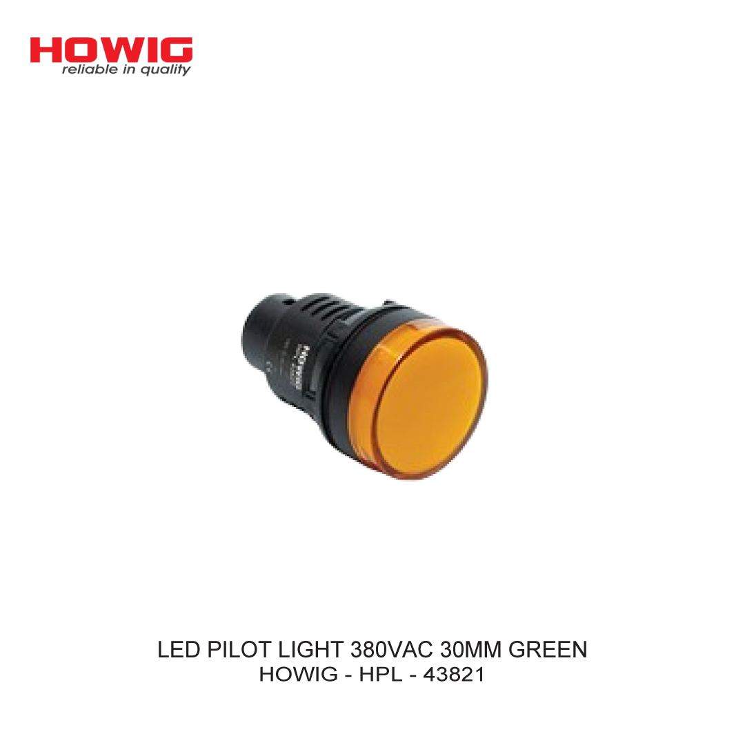 LED PILOT LIGHT 380VAC 30MM GREEN
