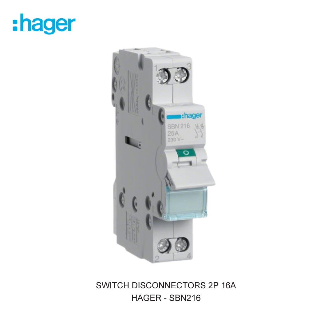 SWITCH DISCONNECTORS 2P 16A