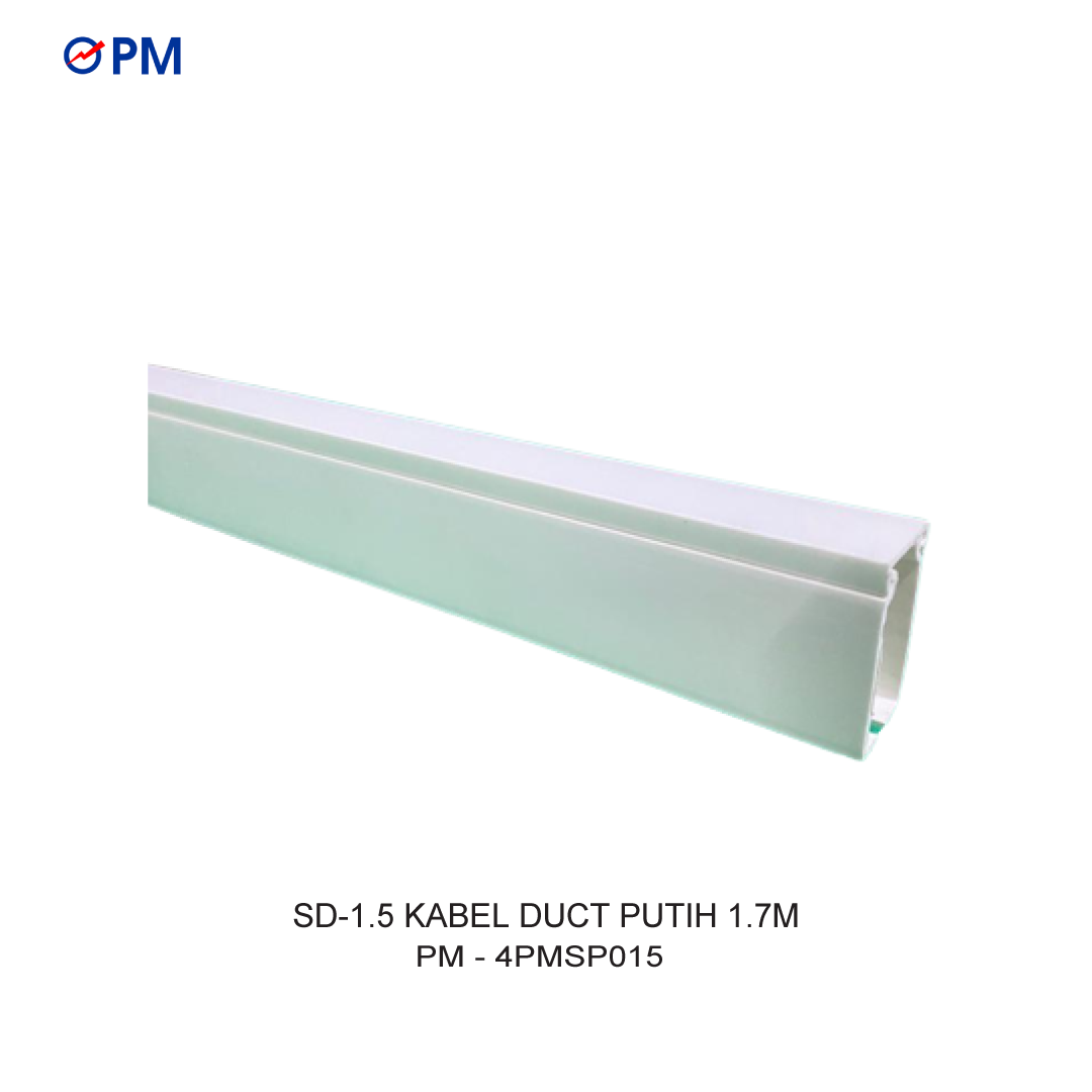 SD-1.5 CABLE DUCT WHITE 1.7M (Harga 1 Dus = 30 Batang)