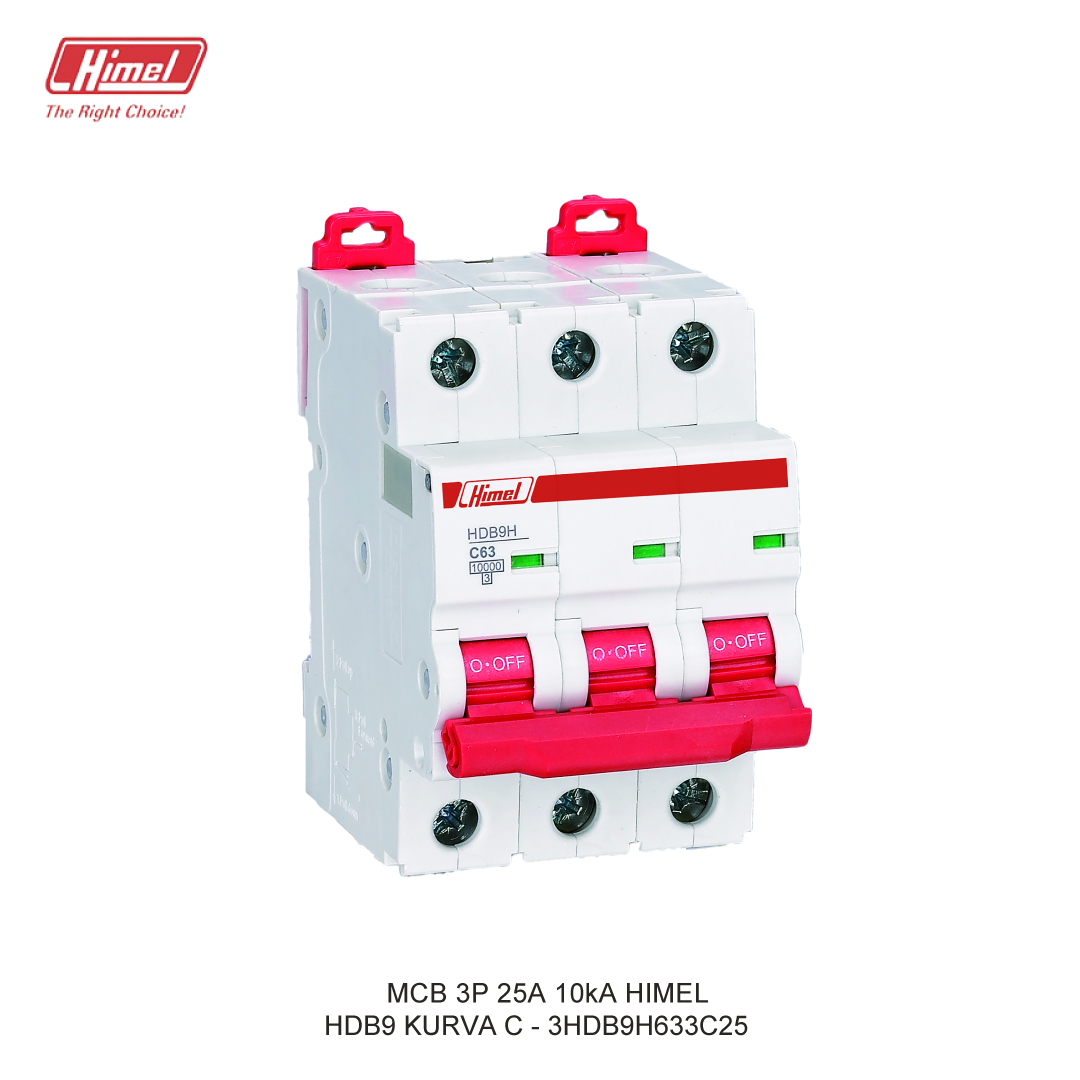 MCB HIMEL HDB9-63 C 3P 25A 10kA