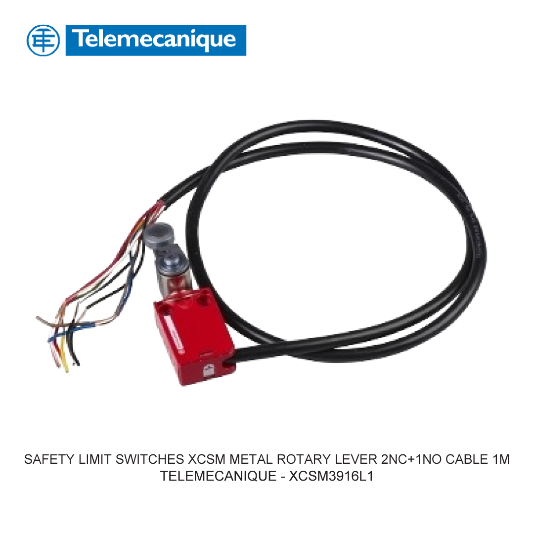 SAFETY LIMIT SWITCHES XCSM METAL ROTARY LEVER 2NC+1NO CABLE 1M