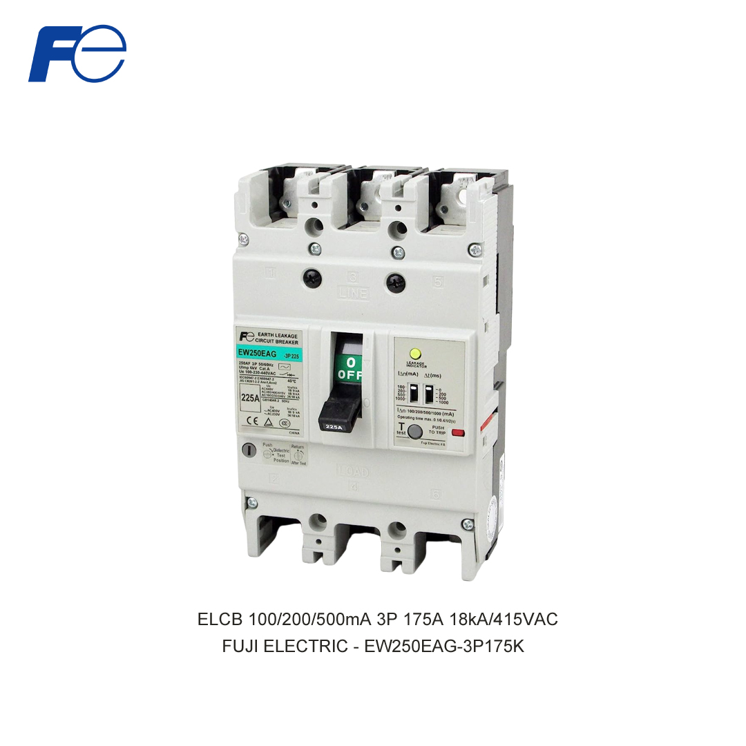 ELCB 100/200/500mA 3P 175A 18kA/415VAC