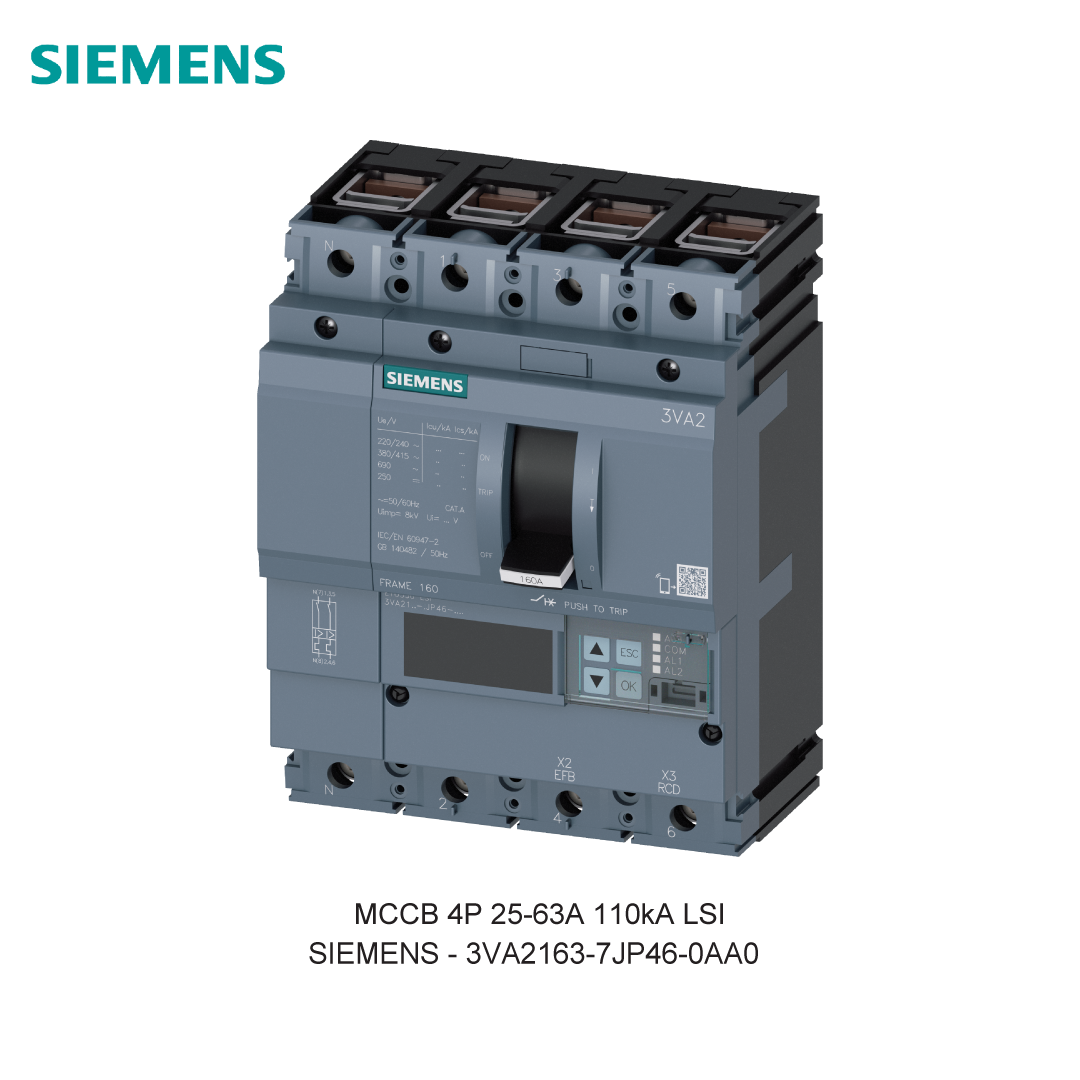 MCCB 4P 25-63A 110kA LSI