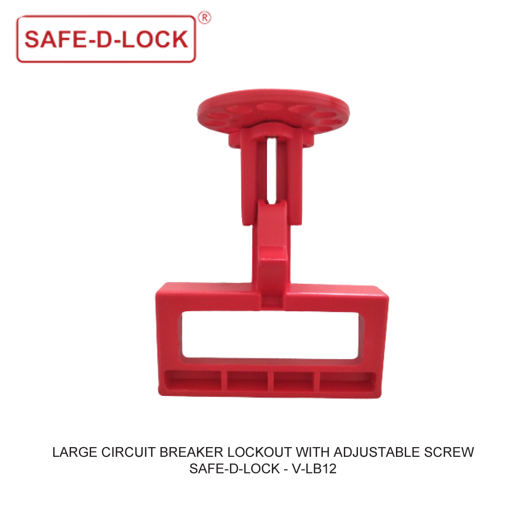 LARGE CIRCUIT BREAKER LOCKOUT WITH ADJUSTABLE SCREW