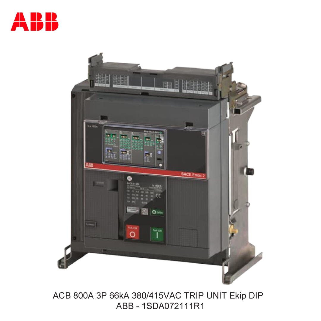 ACB 800A 3P 66kA 380/415VAC TRIP UNIT Ekip DIP ABB