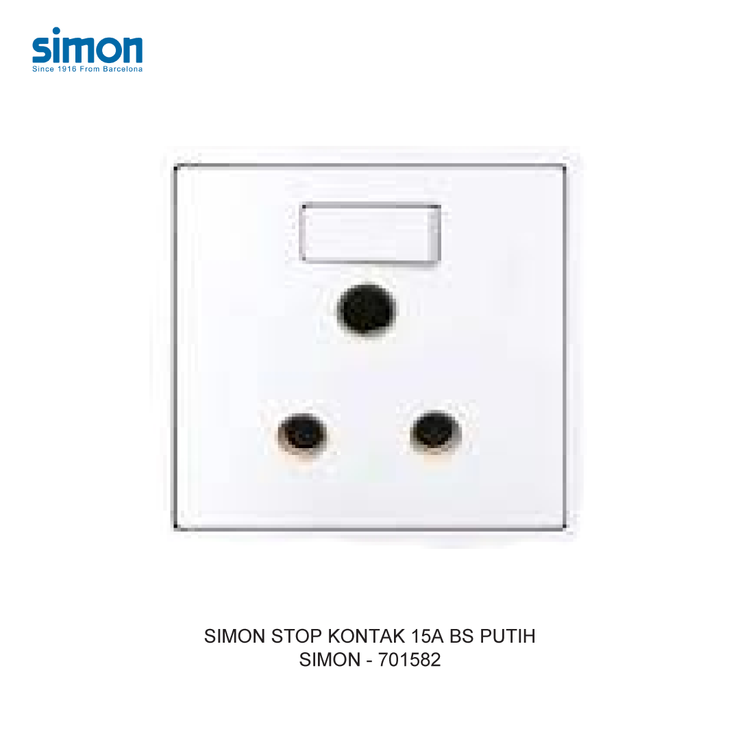 SIMON i7 15A BS SWITCHED SOCKET MODULE WHITE