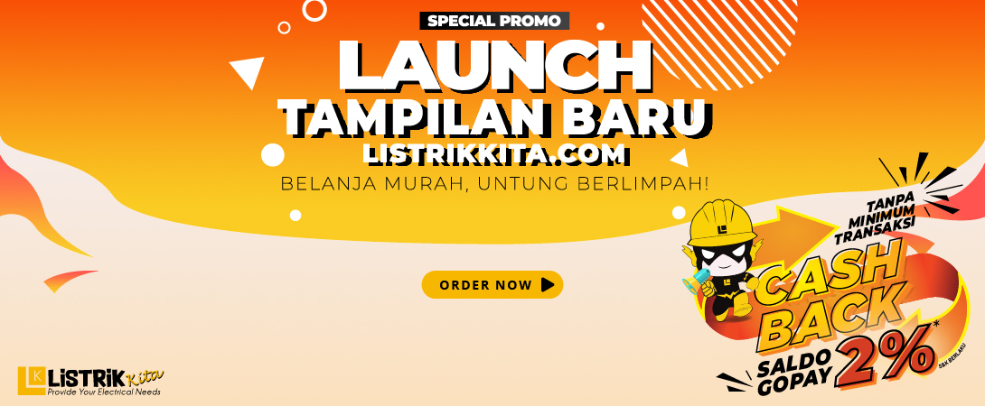 PROMO SPECIAL LAUNCH TAMPILAN BARU WEBSITE LISTRIKKITA.COM