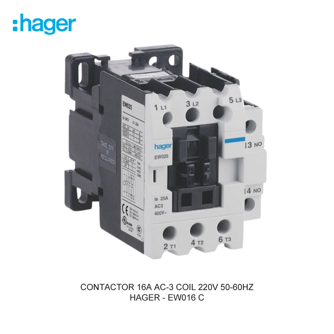 CONTACTOR 16A AC-3 COIL 220V 50-60HZ
