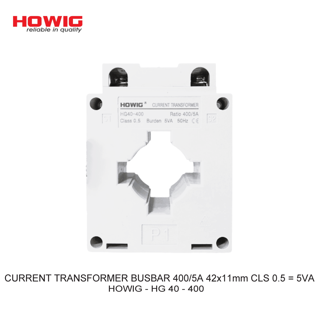 CURRENT TRANSFORMER BUSBAR 400/5A 42x11mm CLS 0.5 = 5VA