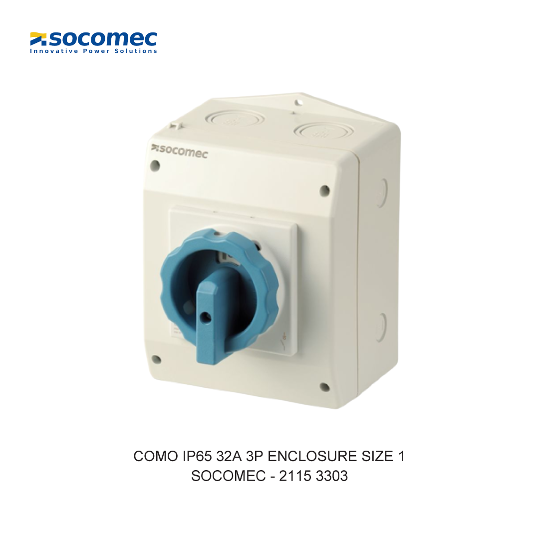 COMO IP65 32A 3P ENCLOSURE SIZE 1