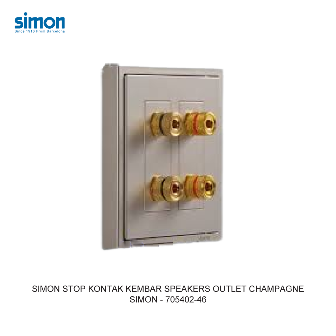SIMON i7 TWIN SPEAKERS OUTLET MODULE CHAMPAGNE