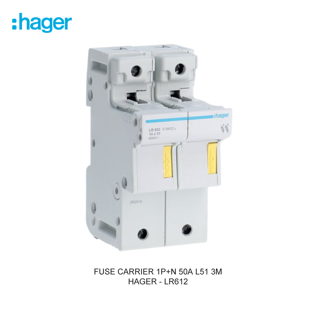 FUSE CARRIER 1P+N 50A L51 3M