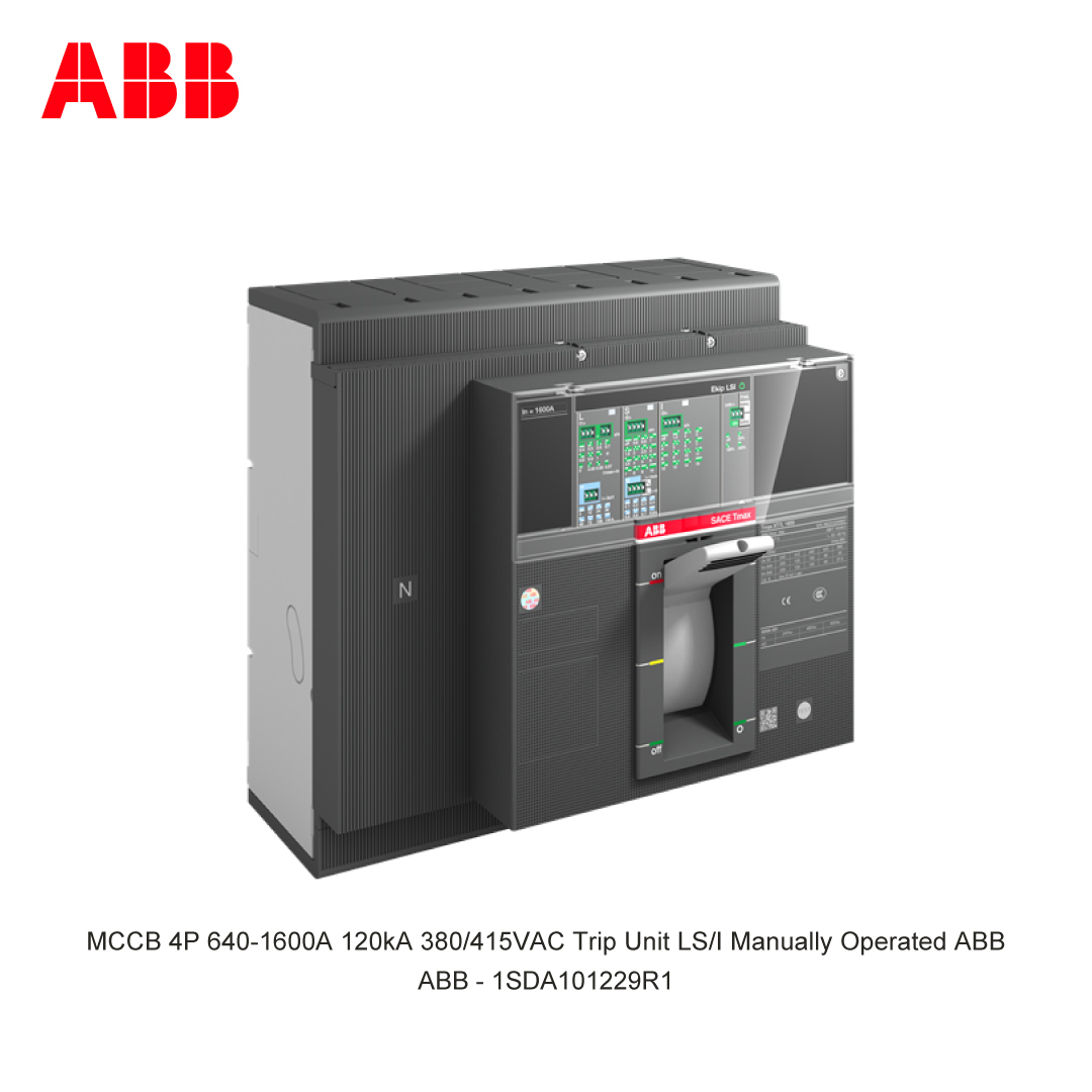 MCCB 4P 640-1600A 120kA 380/415VAC Trip Unit LS/I Manually Operated ABB