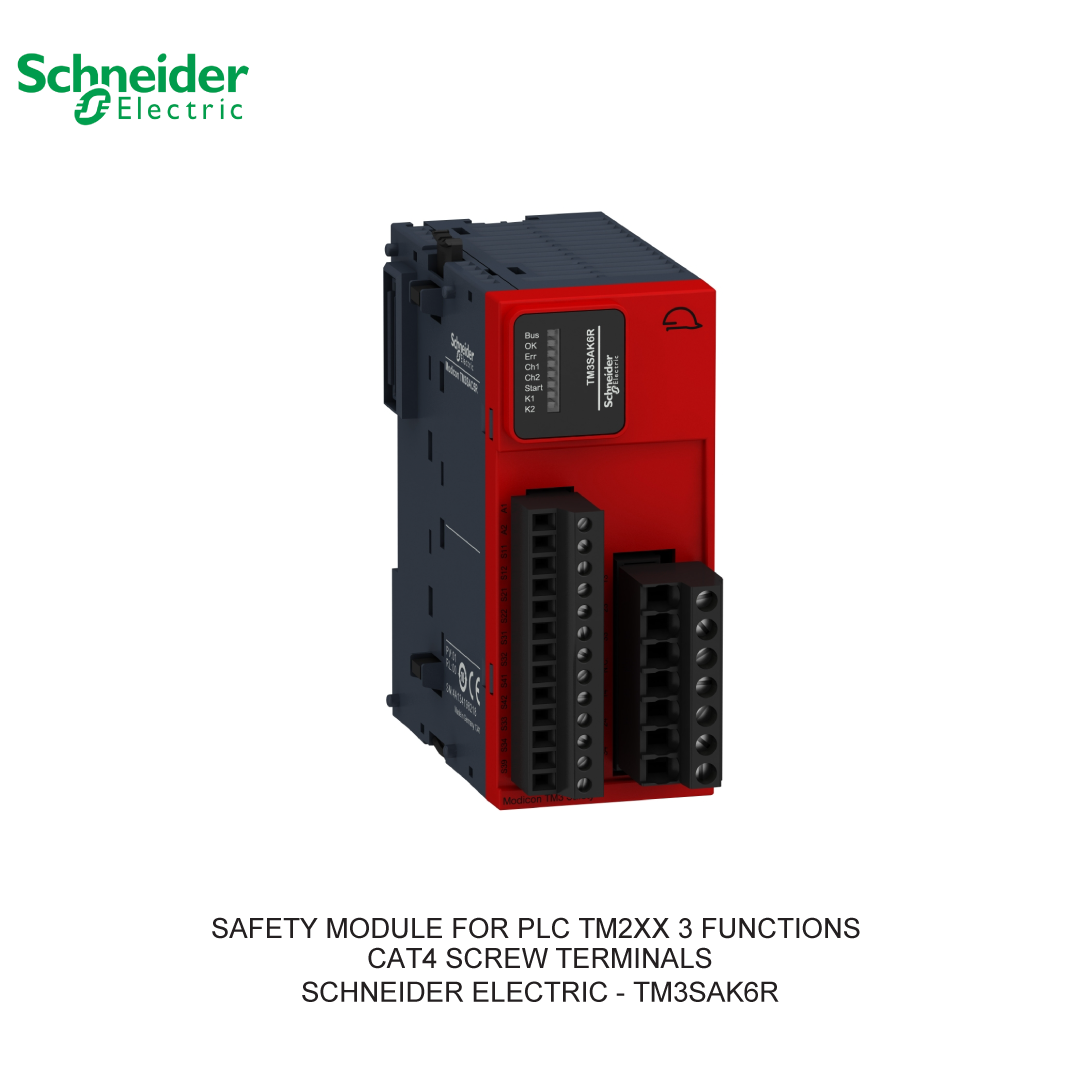 SAFETY MODULE FOR PLC TM2XX 3 FUNCTIONS CAT4 SCREW TERMINALS
