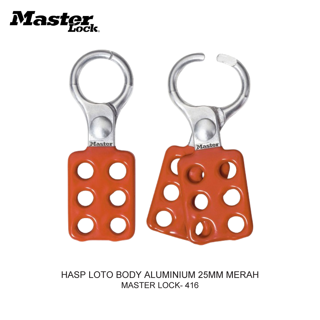 HASP LOTO BODY ALUMINIUM 25MM RED