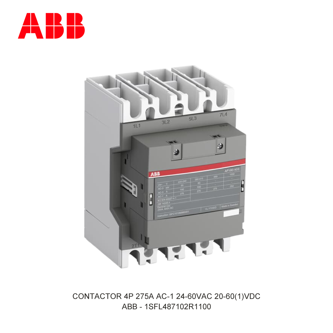 CONTACTOR 4P 275A AC-1 24-60VAC 20-60(1)VDC