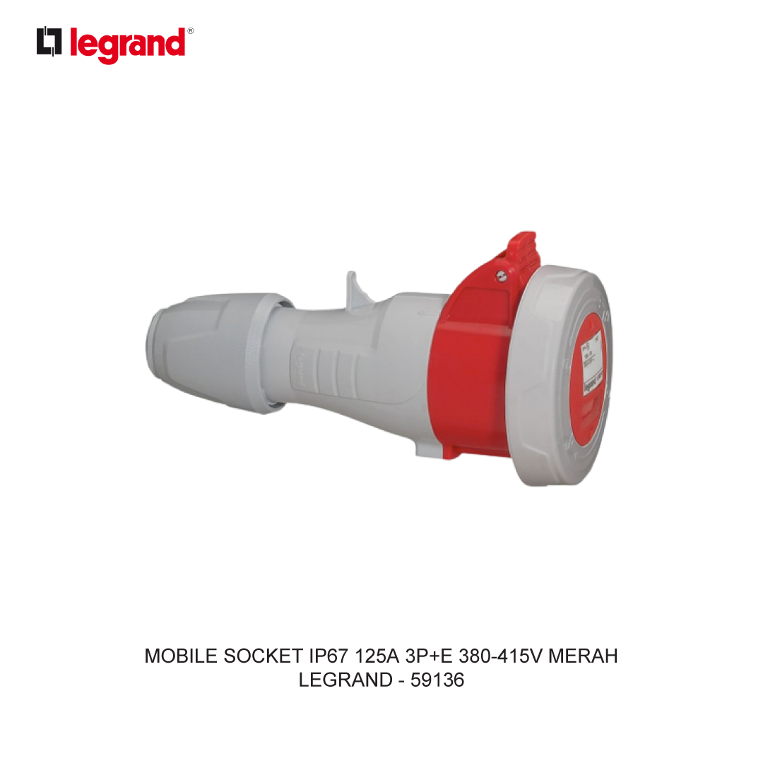 MOBILE SOCKET IP67 125A 3P+E 380-415V RED