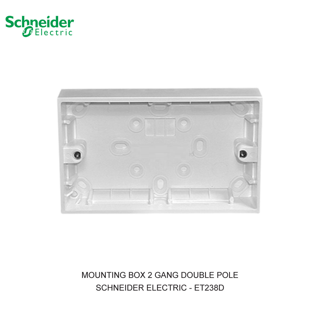 MOUNTING BOX 2 GANG DOUBLE POLE