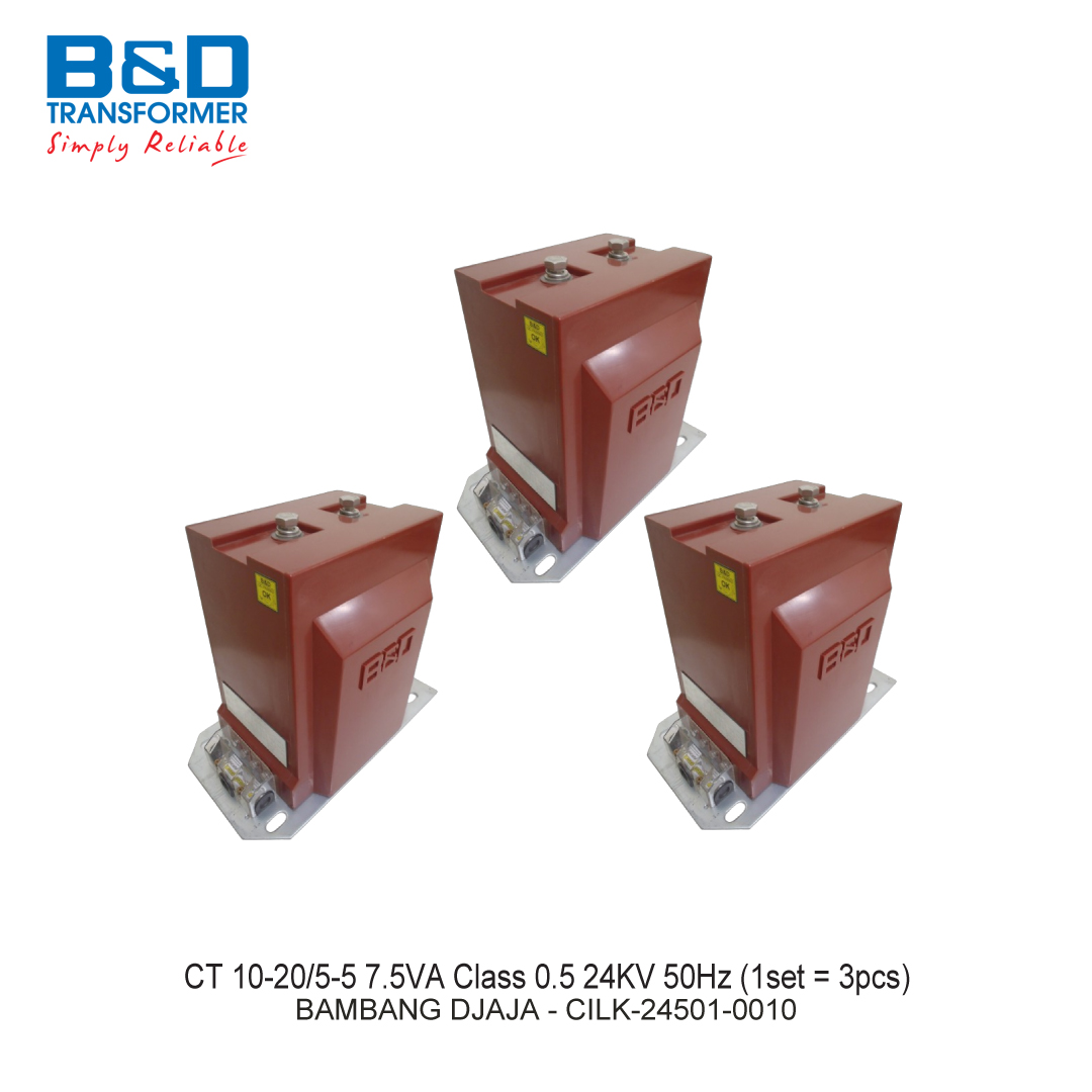 CT 10-20/5-5 7.5VA Class 0.5 24KV 50Hz (1set = 3pcs)